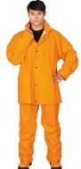 PU-KPL-ORANGE Kvalitatīvs bieza PU (poliuretāna) lietus kostīms, oranžs